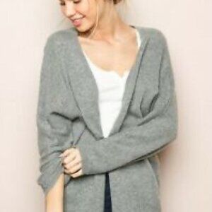 Brandy Melville wool blend grey long sleeve open front cardigan sweater One Size